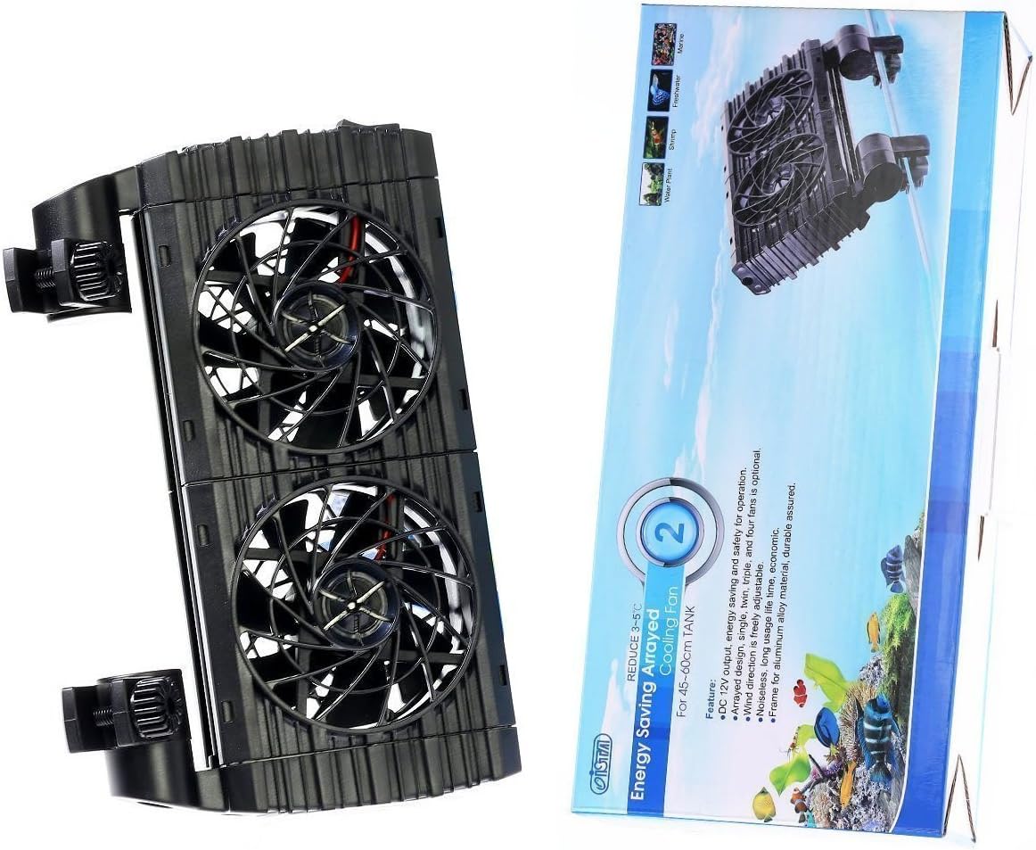 CORISRX BEST OF YOUR LIFESTYLE ISTA Aquarium Energy Saving Arrayed Cooling Fan ColdWind for 45~60cm Fish Tank