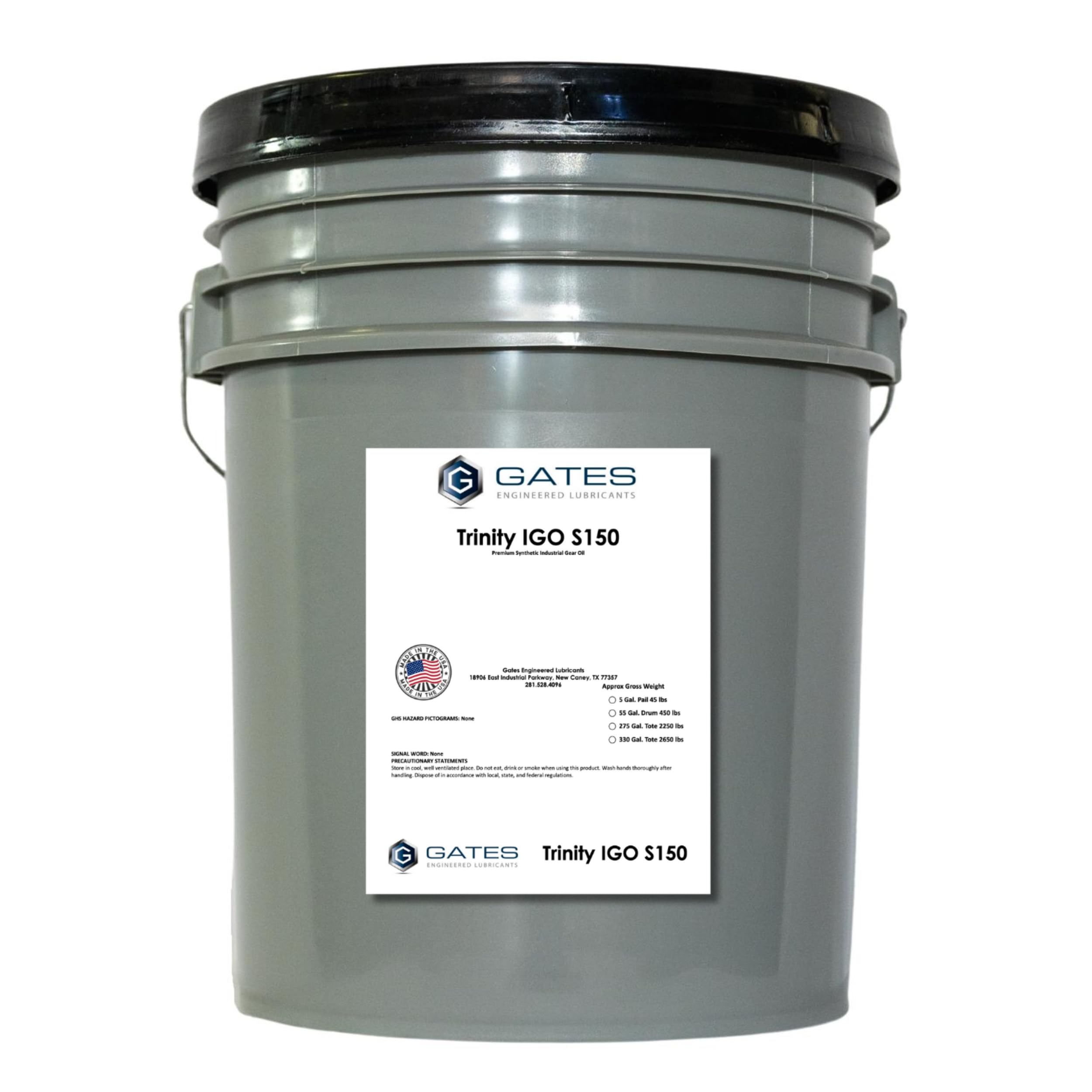 Trinity IGO S - Synthetic Gear Oil - Industrial Lubricant 5 Gallon Bucket (IGO 150)
