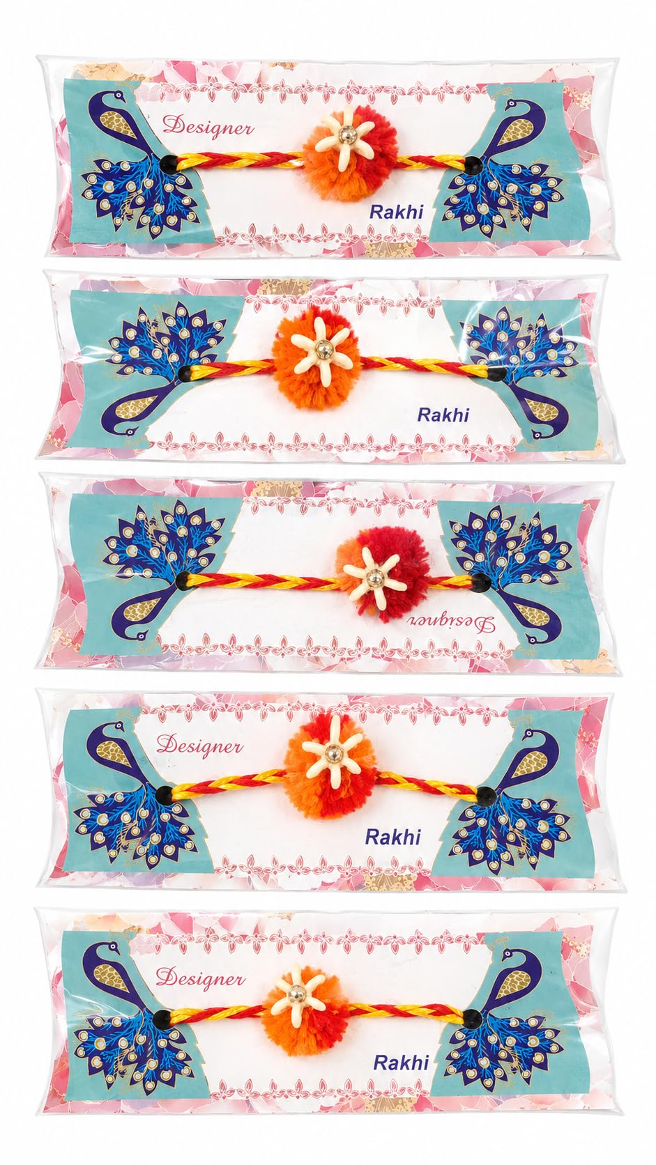 BEAUTIFUL HANDMADE POM POM RAKHI 2Pc-image-12