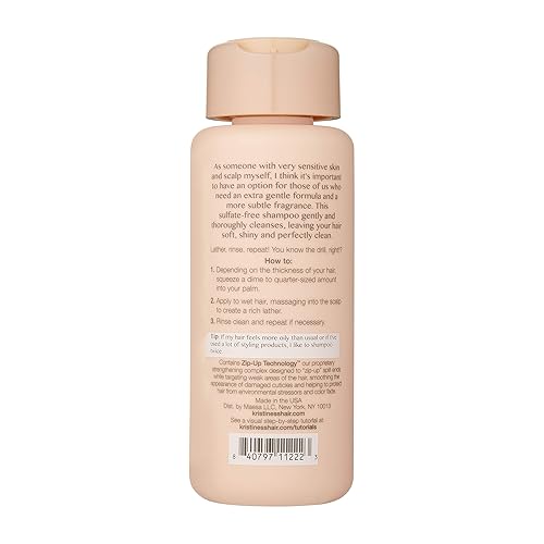 Miniatura 2 de Kristin Ess Champú extra suave para pieles sensibles + cuero cabelludo, limpia suavemente, champú nutritivo + calmante, vegano, sin sulfatos, seguro
