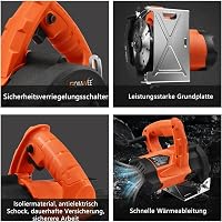 GOXAWEE Körfűrész 1800W Elektromos Fűrész Fához Műanyaghoz Fémhez 12000RPM 62mm Vágásmélység 4 Tárcsával 3