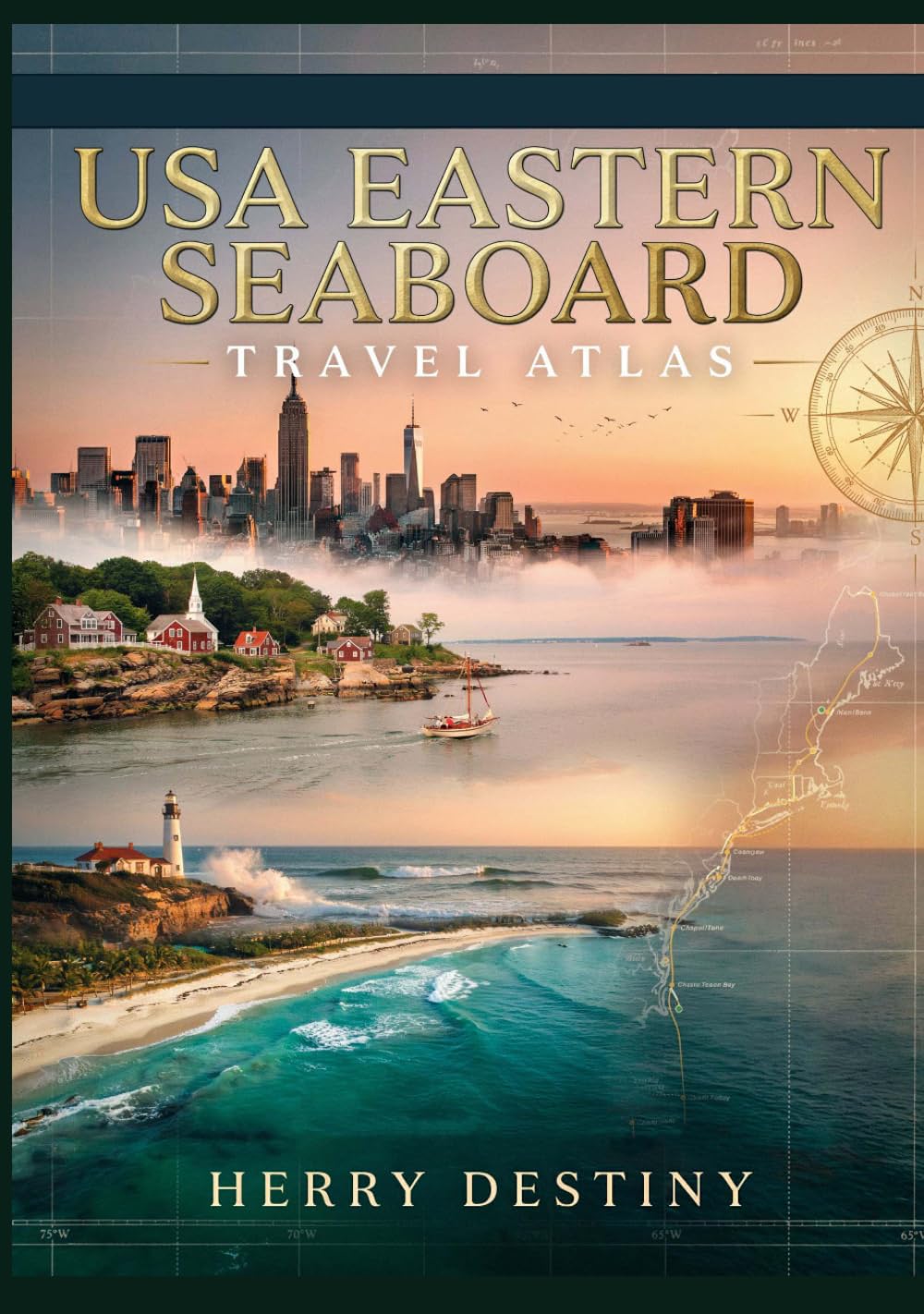 USA Eastern Seaboard Travel Atlas: Coastal Routes & Maps: Scenic Driving Routes, Travel Maps, and Planning Resources for Coastal Adventures