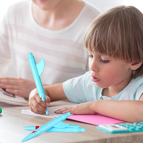 Miniatura 5 de Sinmoe Bolígrafos con forma de tiburón para niños, lindos y divertidos bolígrafos de plástico a granel novedosos bolígrafos de tiburón para fiesta
