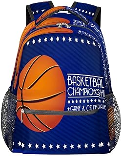 Mochilas de viagem para laptop para mulheres e homens, bola de basquete, resistente à água, mochilas escolares leves para adolescentes meninas/meninos, mochila casual para viajar, acampar, caminhar, Multicor, Medium, Mochilas Daypack