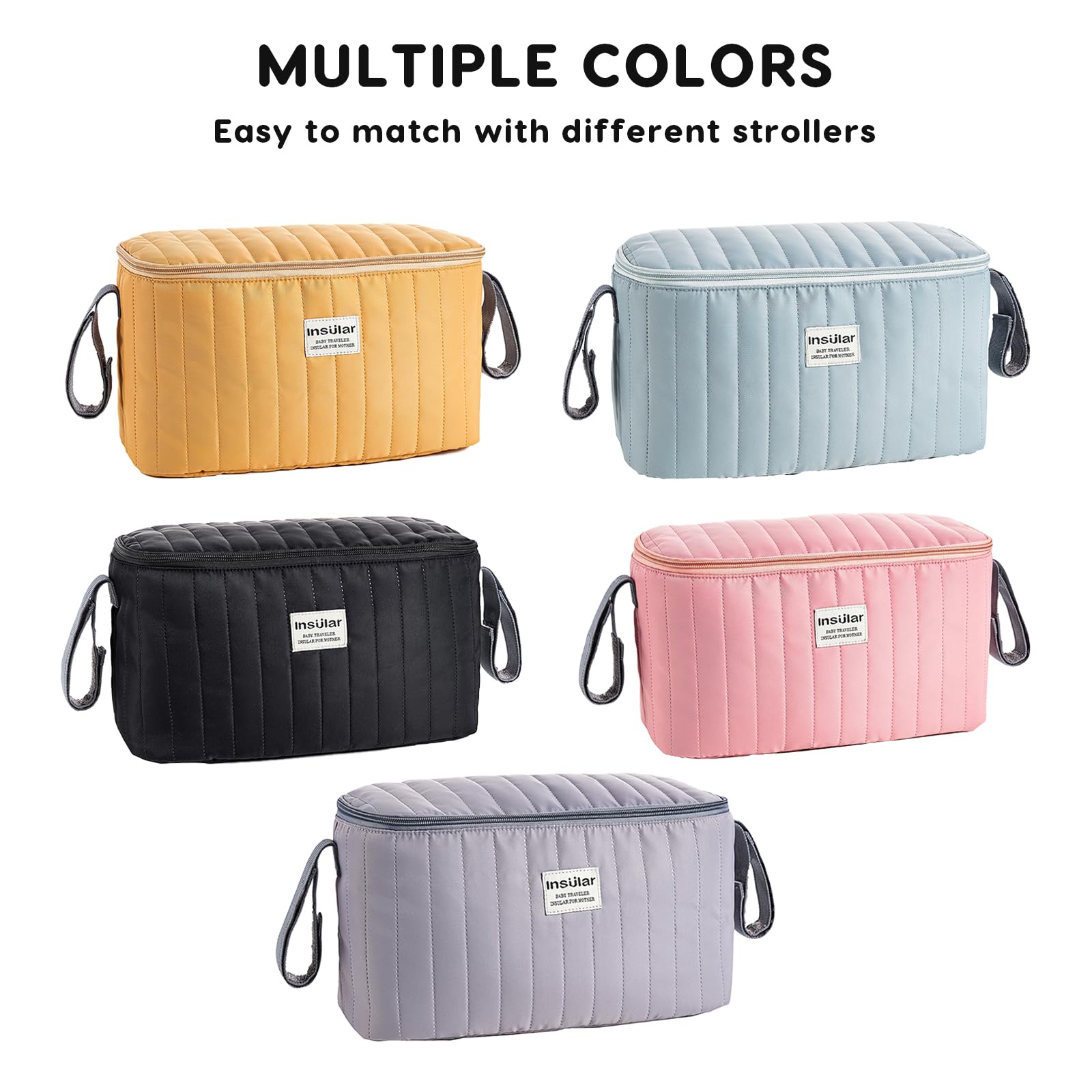 SONARIN Multifonctionnel Imperméable Sac de Rangement pour Poussette,Organisateur de Poussette Landau Universel Sac de Rangement pour Landau Portable Léger Sac de Maman