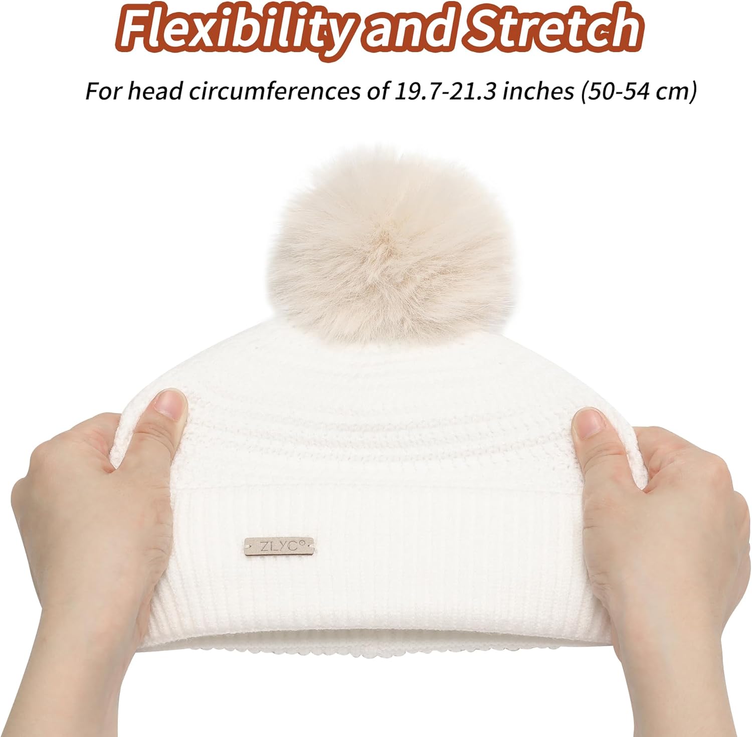 ZLYC Kids Winter Hats for Girls Boys Pom Pom Beanie Hat Cotton Lined Knitted Cap - Image 7