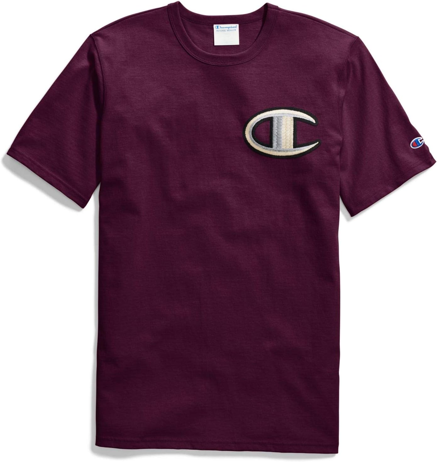 Champion Men's Heritage Tee, Big C Logo, Venetian Purple-Y07981, Small