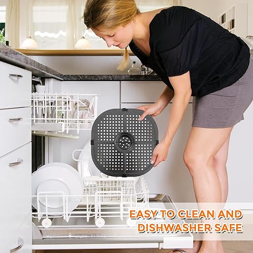 Miniatura 5 de Repuesto de sartén para freidora de aire COROSI 5QT Instant Dreo Air Freidora, piezas de repuesto para freidora de aire antiadherente cuadrada de