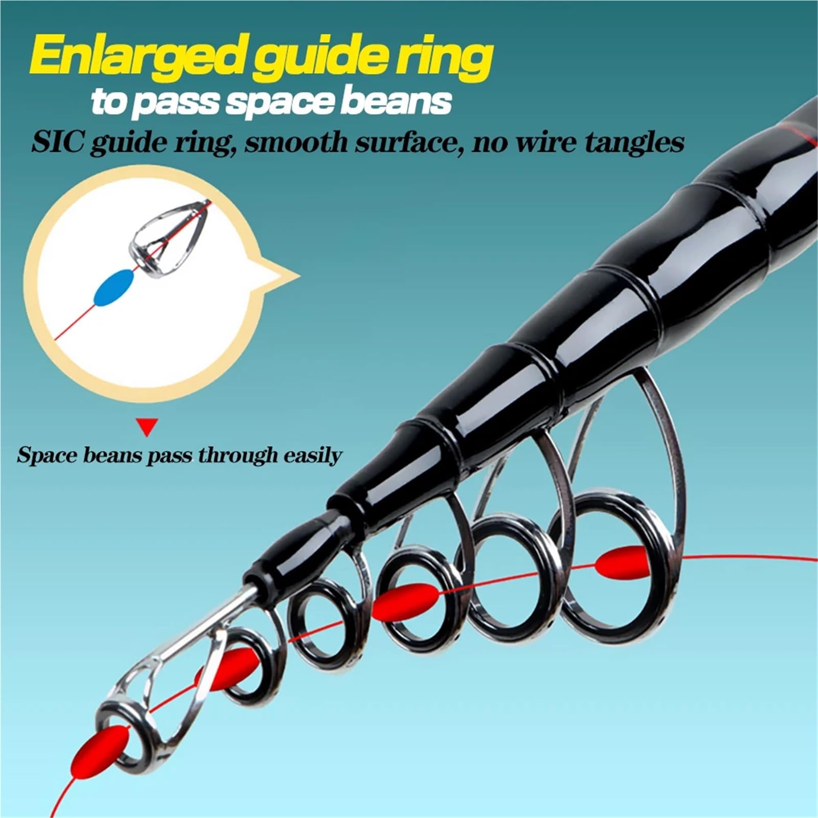 Canne da Pesca telescopiche Spinning in Carbonio 1.8m 2.1m 2.4m 2.7m 3.0m Asta con Esca for spigola luccio Calamari Esca for Pesca in Barca 8-18g Spinning Rods(2.7Meter)