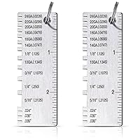 Vista 12 de ZeeDix 4 Piezas Hojas de Acero Inoxidable Calibre de Espesor para Soldadura - Herramienta de Medición de Calibre de Alambre, Calibre de Hoja