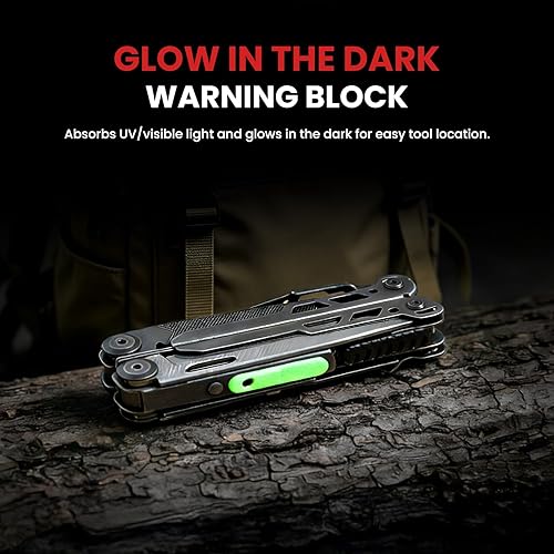 Miniatura 8 de Multiherramienta, alicates multiherramienta de acero inoxidable 33 en 1 con funda para destornillador, cuchillo de bolsillo de damasco, funda de