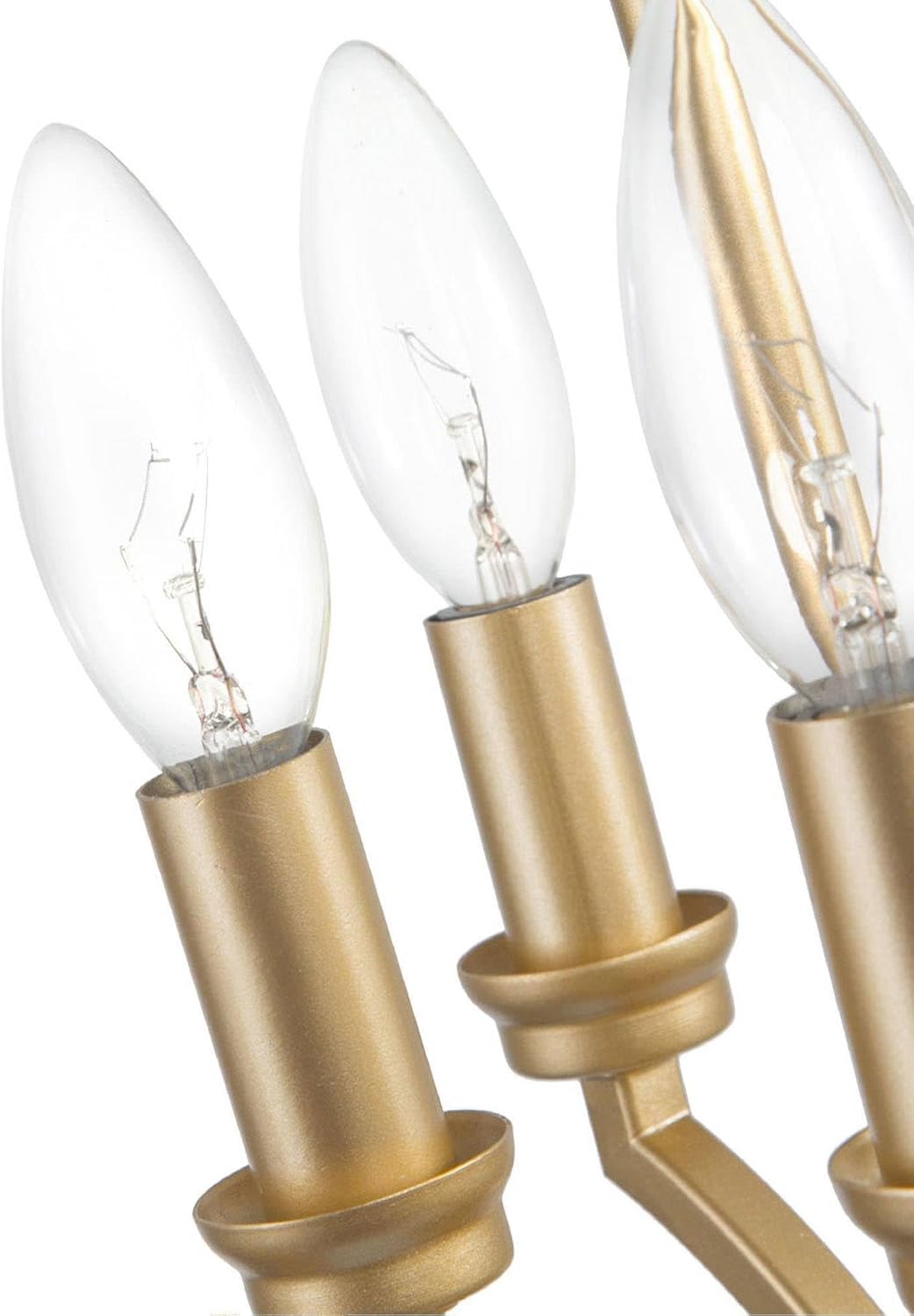 KSANA Gold Chandelier, 5-Light Modern Pendant Lights Kitchen Island, 19'' Geometric Lantern Pendant Chandeliers Light Fixture for Dining Room, Bedroom, Entryway