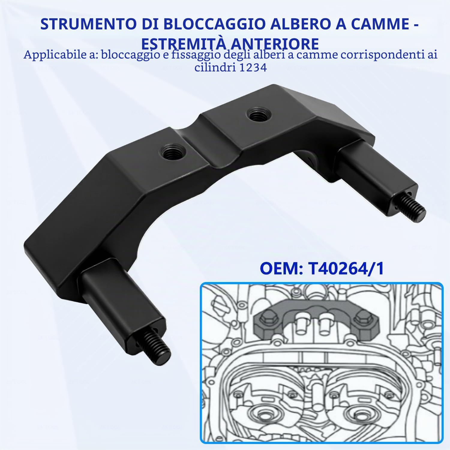 ZKTOOL Kit di strumenti per la messa in fase dell'albero a camme del motore compatibile con motore VW Audi 4.0 FSI, TFSI, A6 A8 S6 Bentley Flying Spur 4.0TV8. Uguale a OEM T40264.