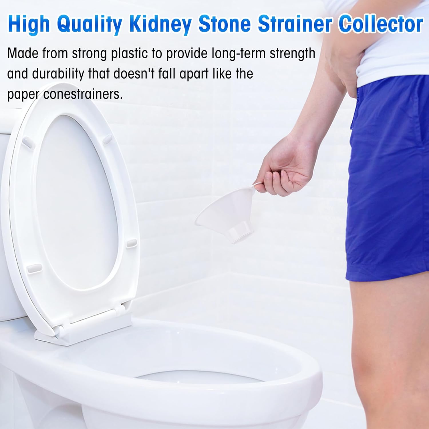 30 Pack Calculi Strainer Kidney Stone Collector Funnel with Mesh Screen Filters for Urine Calculi Strainer and Pee for Analysis Testing