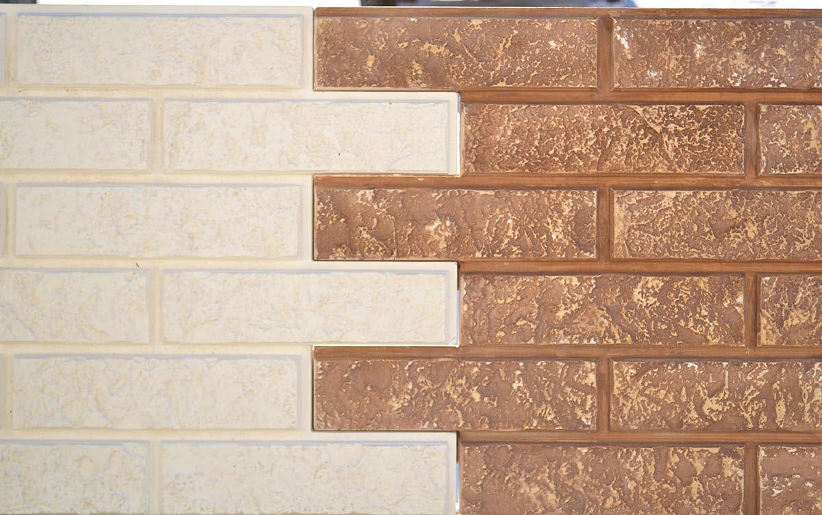 Concrete Molds DIY Set 2 pcs Plastic Mold Concrete Plaster Wall Stone Tiles for Forms Wall W14