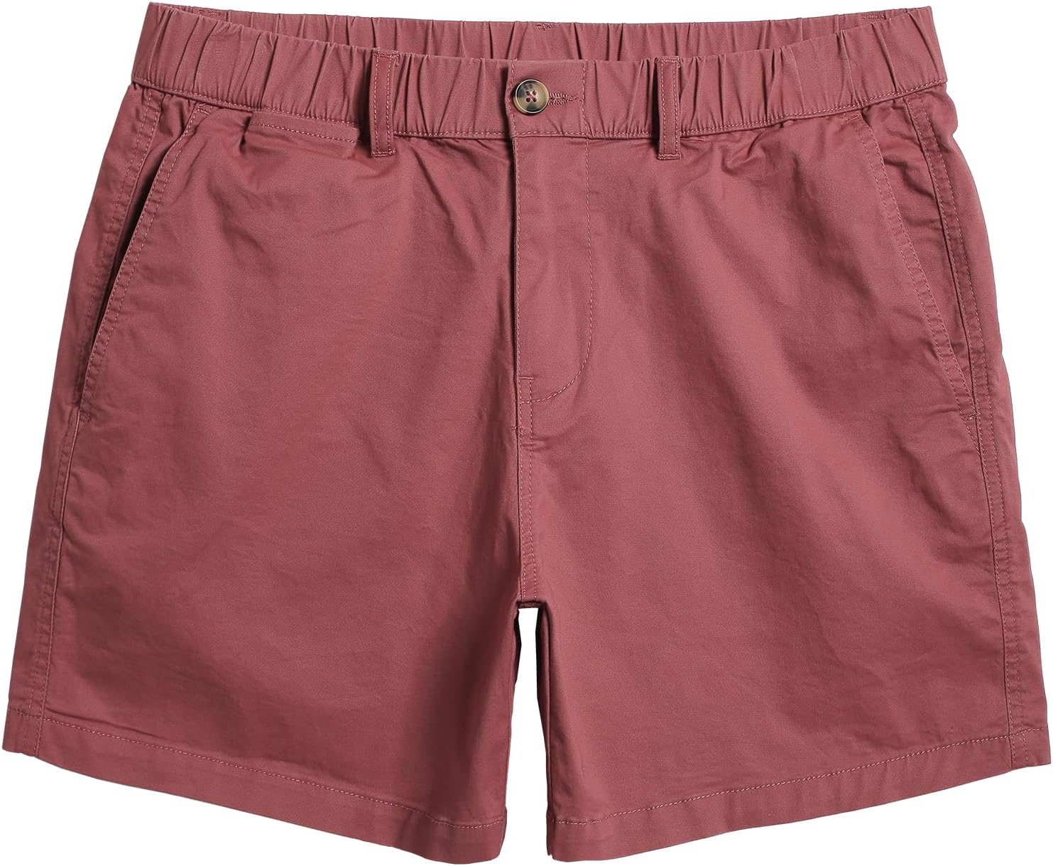 maamgic Men's Classic-fit 5.5" Cotton Casual Shorts Elastic Waistband with Multi-Pocket Daily Wear Walking Summer Outfit