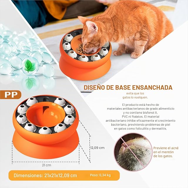 Foto 4 de 7 de M&Catree Juguetes Interactivos de Alimentación Lenta para la Mayoría de Los Perros Gatos, Juguete…