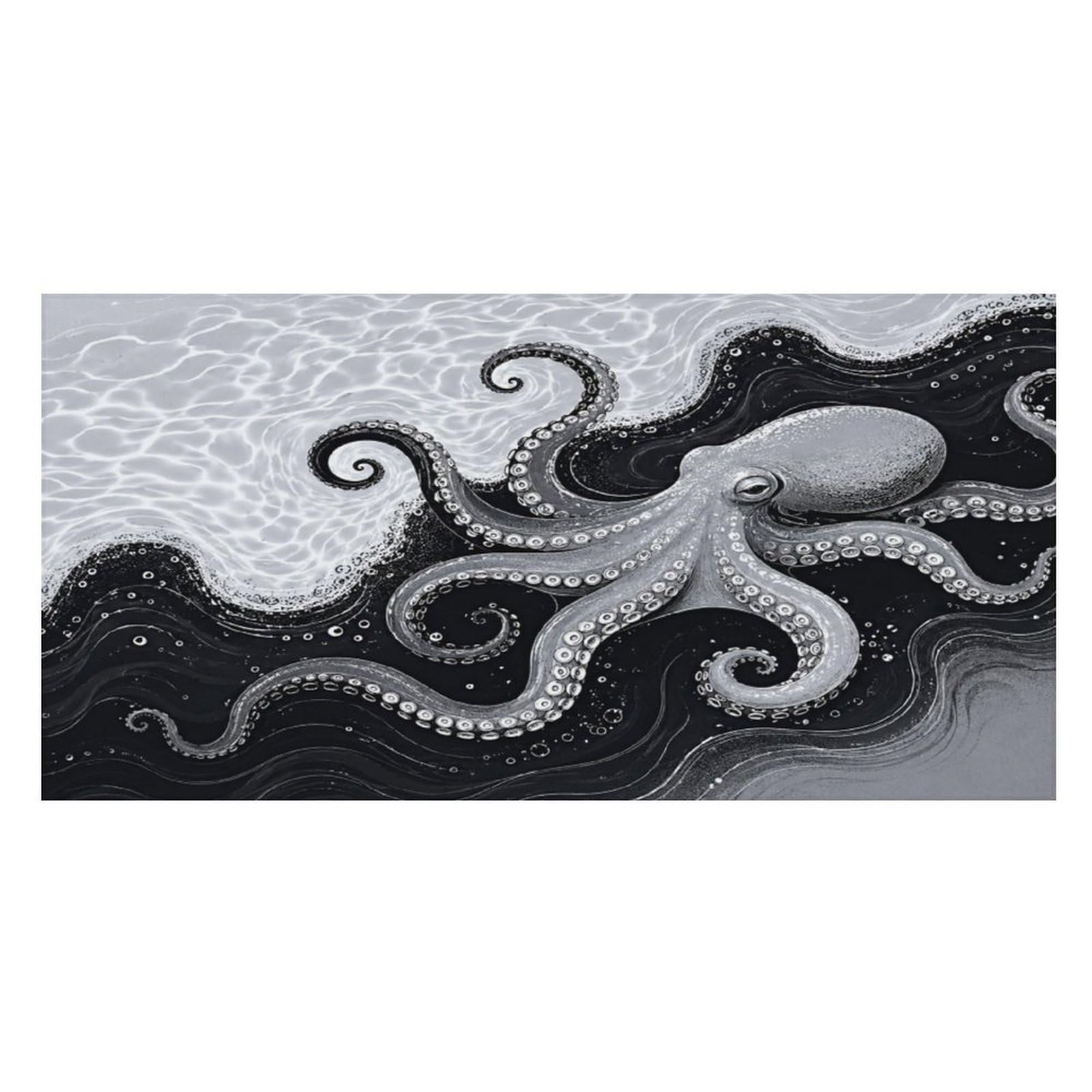 Anceky Octopus Sea Wave Oversized Beach Towel Quick Dry Sand Free Microfiber Travel Towel Lightweight Multi Purpose Beach Blanket Pool Gym Bath Towel 63x31 in
