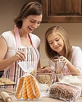 Vista 6 de CUDICY 100 bolsas de celofán de 10 x 14 pulgadas, bolsas de regalo grandes transparentes para regalos, bolsa de regalo transparente con lazos