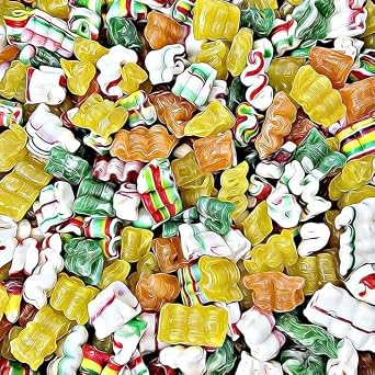 Vintage Candy Vending Old Fashion Baby Ribbon Hard Candy Mix,Bulk Gift Bag (One pound)