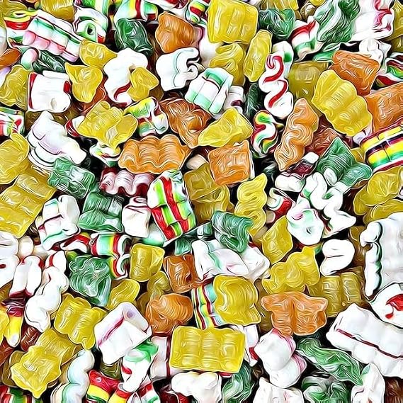 Vintage Candy Vending Old Fashion Baby Ribbon Hard Candy Mix,Bulk Gift Bag (One pound)