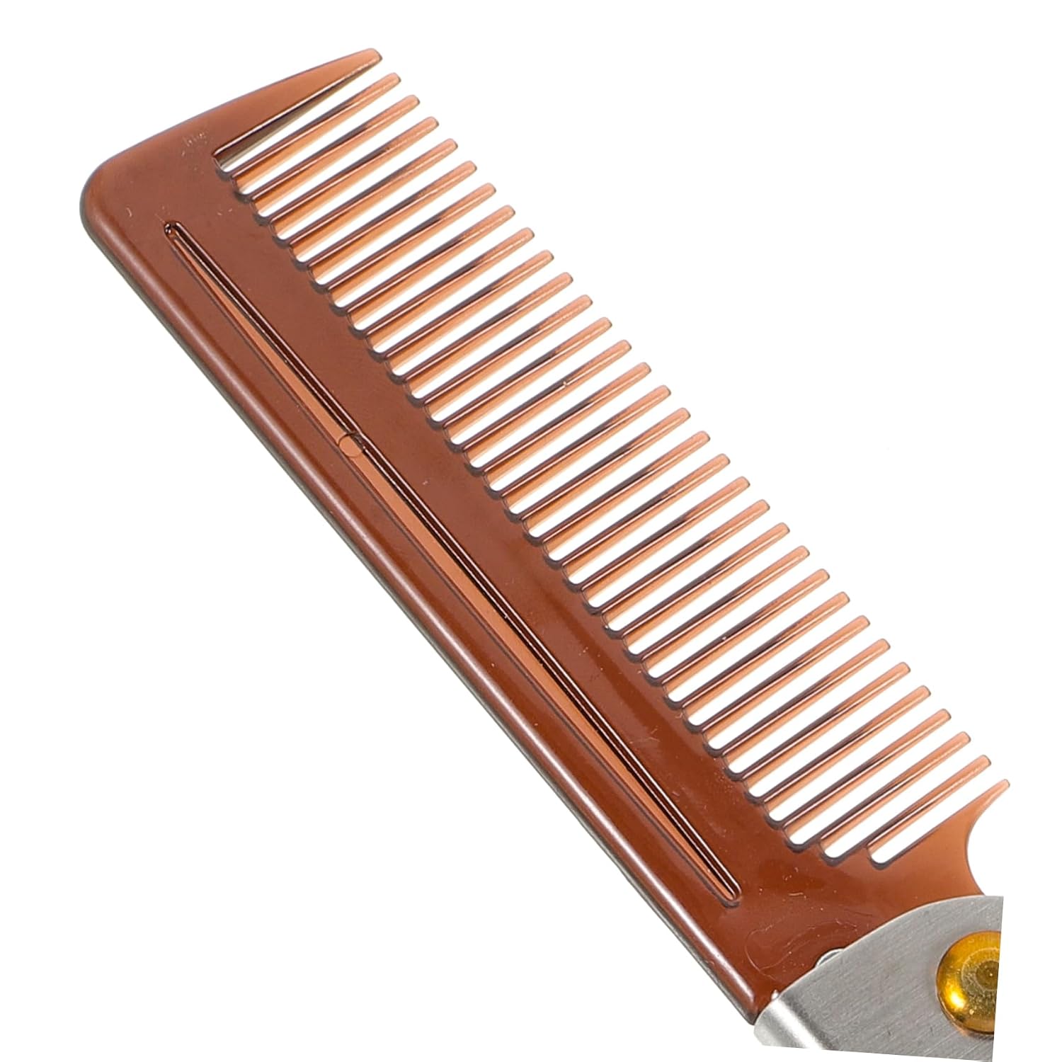 Stainless Steel Beard Styling Comb for Men, Foldable Travel Tool