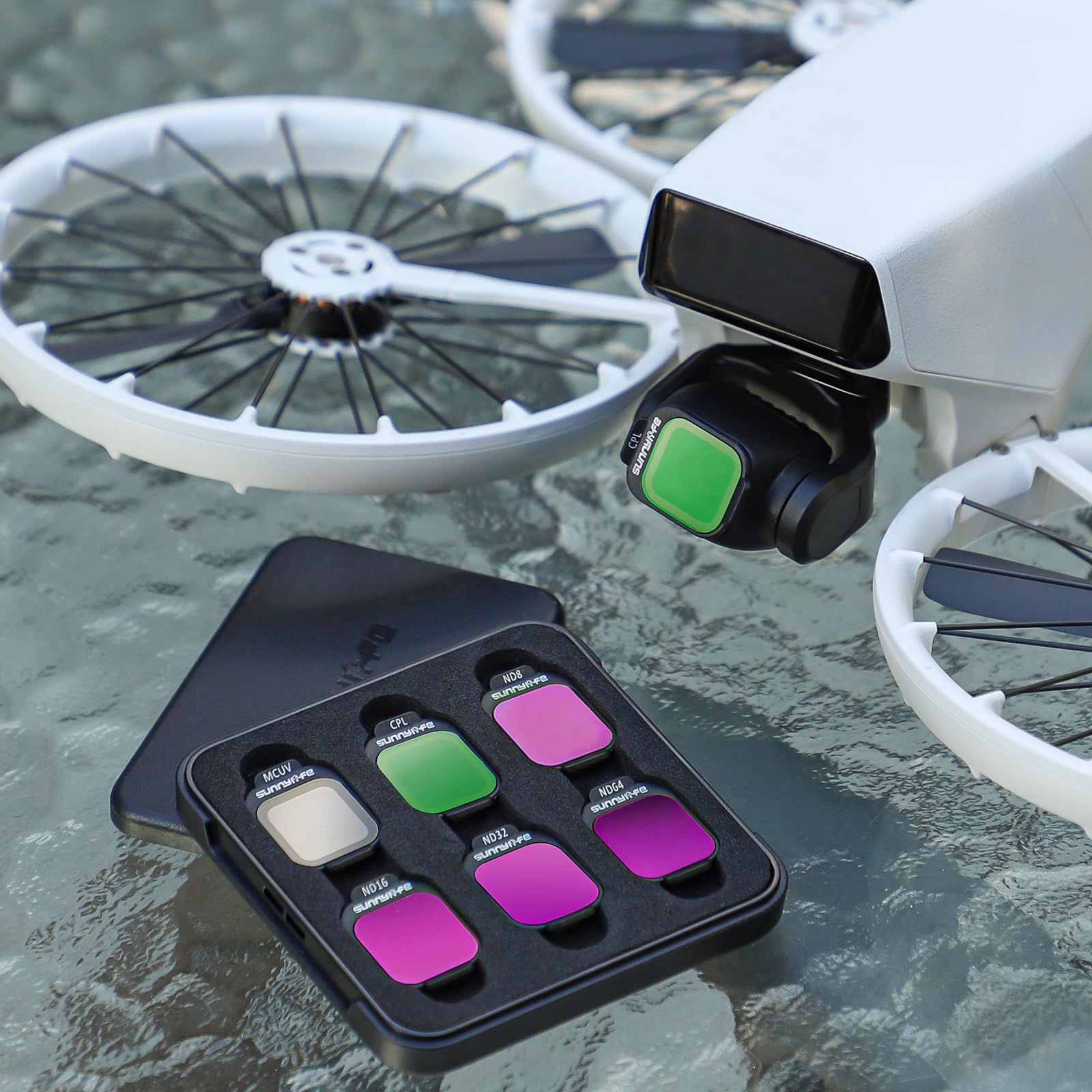 Kit de filtro ND para DJI Flip Drone, MCUV CPL ND8 ND16 ND32 ND64 Filtro de lente de cámara multicapa Reducción de luz Vlog Juego de filtros de cámara (juego de 6 piezas