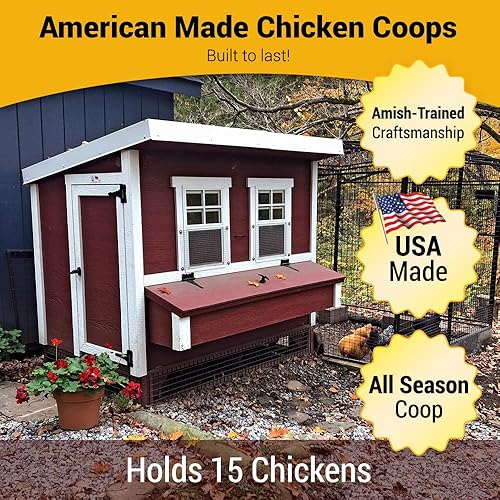 Miniatura 2 de Gallinero grande costero para hasta 15 pollos con caja de anidación - Pájaro grande, aves de corral y gallina hecho de madera