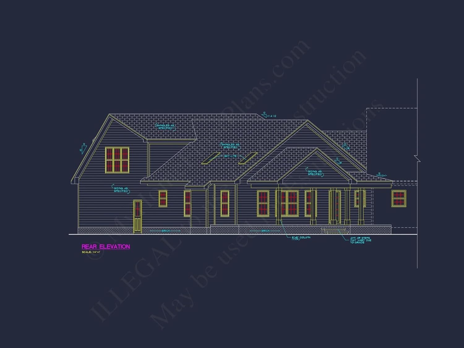 13-1646 House Plan - Modern Farmhouse Home Plan - 3-Bed, 2.5-Bath, 2,350 SF