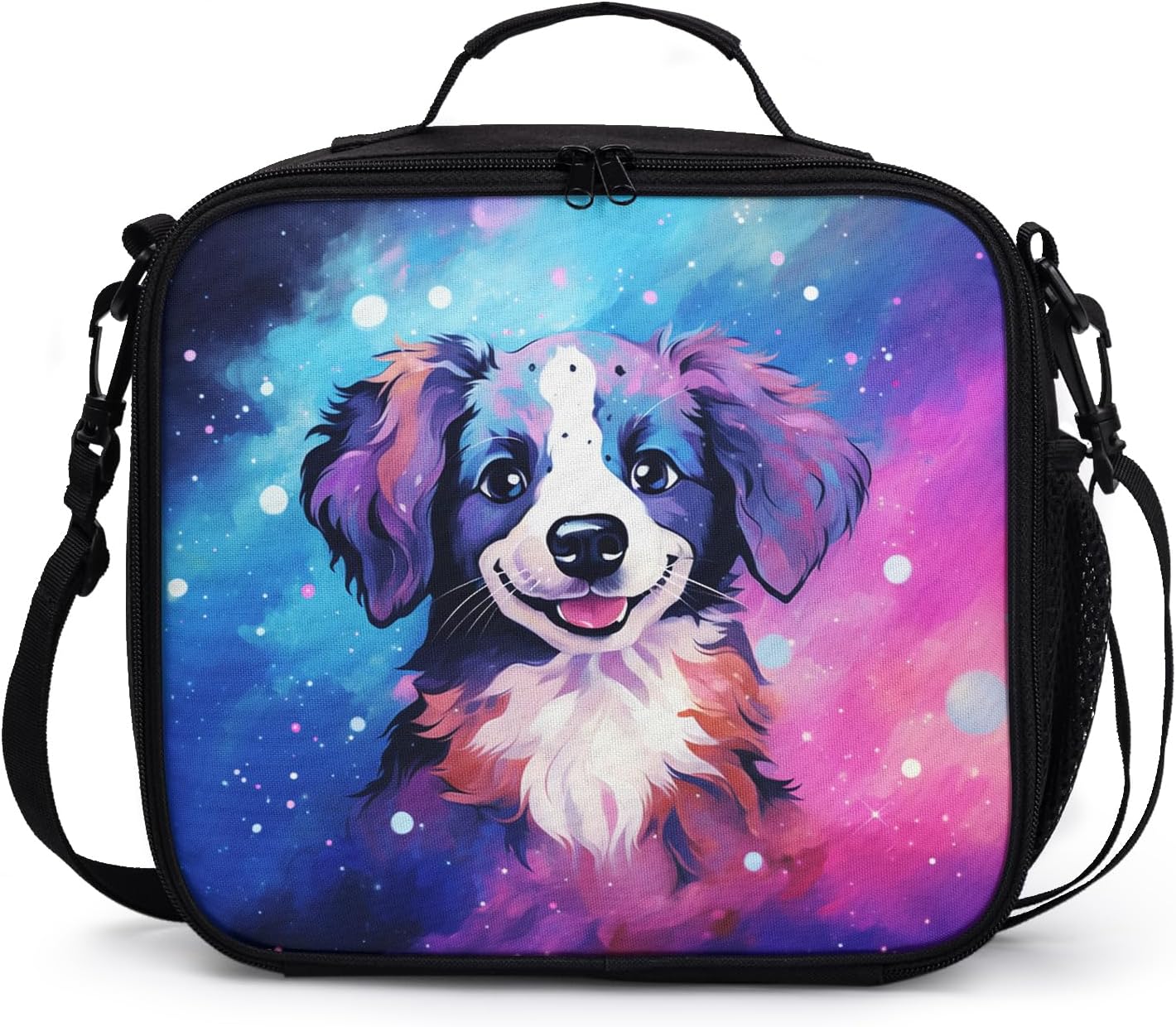 Kawani Doodle Dog Pattern Lunch Bag Animal Cute Dog Lunch Boxes for Women/Man Office Work Travel, School, Work, Picnic, Durable Reusable Insulated Large Lunch Tote Bag with Adjustable Shoulder Strap