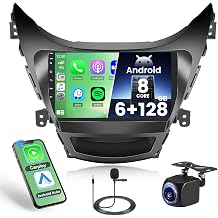 8Core 6+128G 9 Android 15 Car Stereo for 2011-2013 Hyundai Elantra | IPS Touchscreen, Wireless Apple Carplay Android Auto, Bluetooth GPS WiFi 32EQ/DSP/FM SWC, Backup Cam