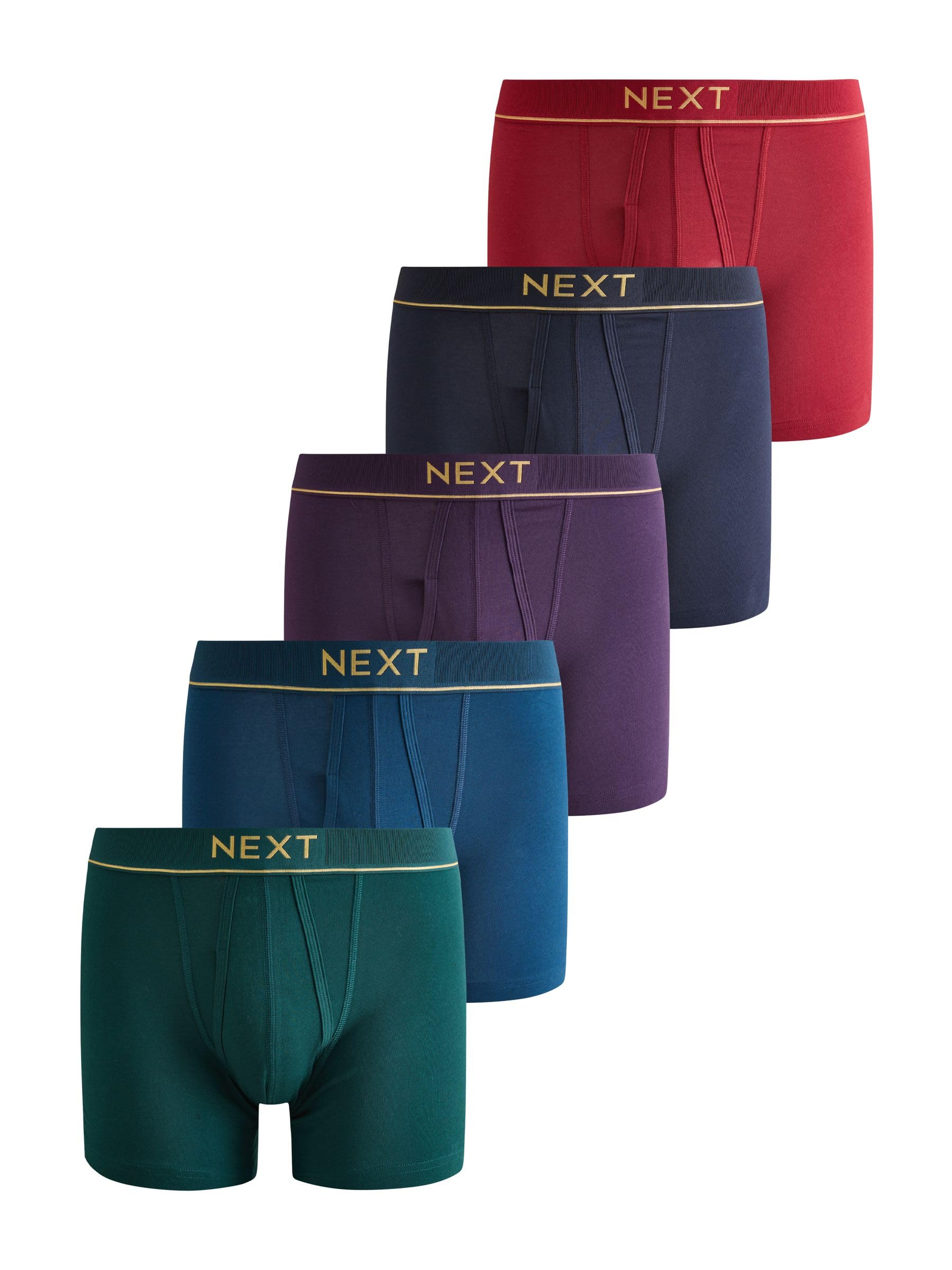 NEXT Uomini Confezione da 5 Boxer in Misto Cotone con Cucitura ad A