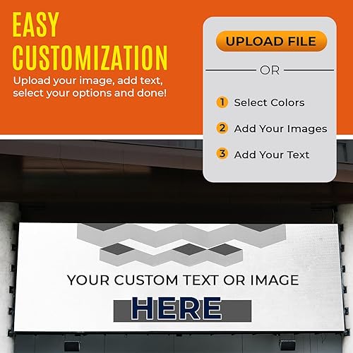 Miniatura 2 de Cartel personalizado de 2 x 5 pies  Cartel de vinilo personalizado para negocios, graduaciones, fiestas de cumpleaños, uso en interiores y