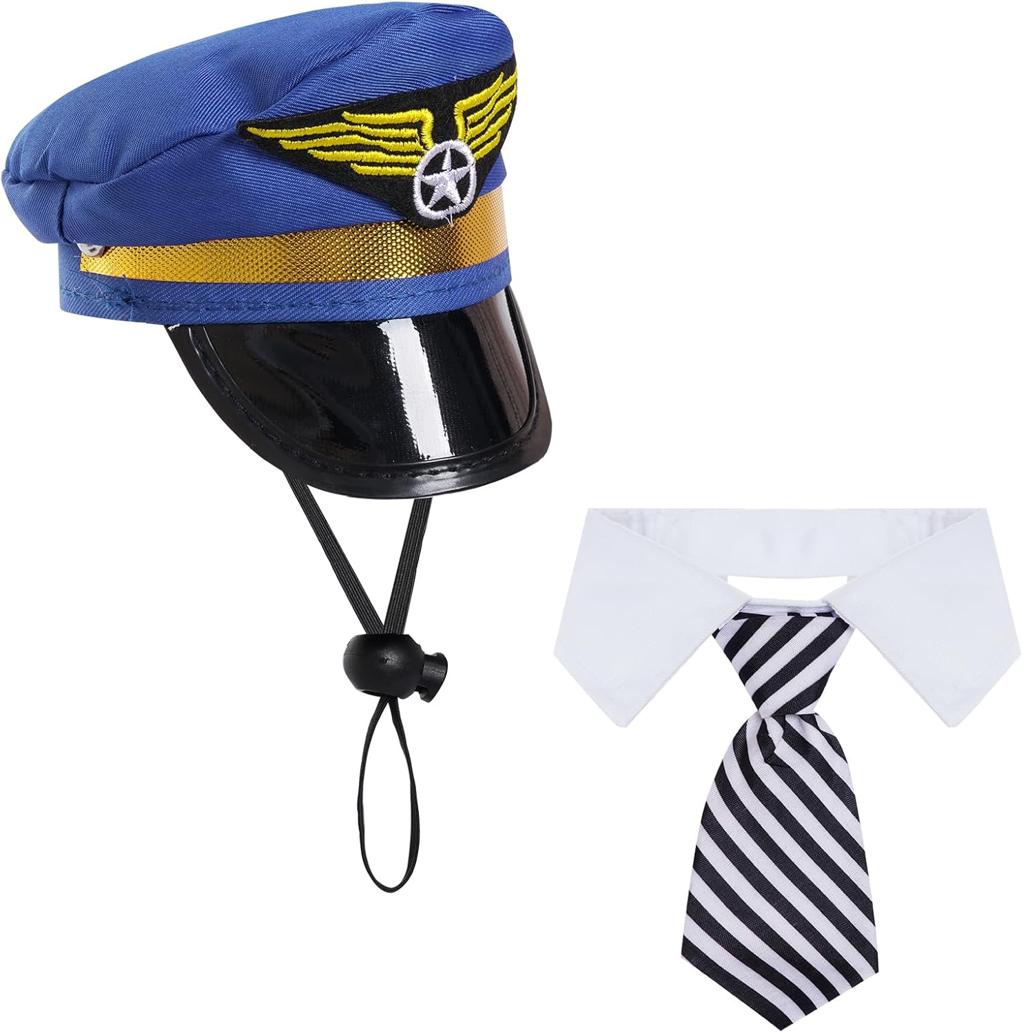 Disfraz de Piloto para Perro Pequeño con Gorro y Corbata