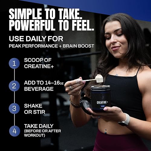 Miniatura 4 de vedge Nutrition Creatine + | Polvo vegano de monohidrato de creatina a base de plantas | Energía, rendimiento y función | Ayudas ergogénicas para