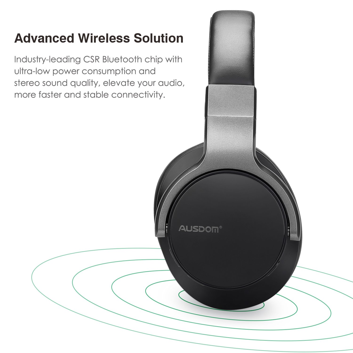 Ausdom Anc8 Active Noise Cancelling Bluetooth Headphones Wireless
