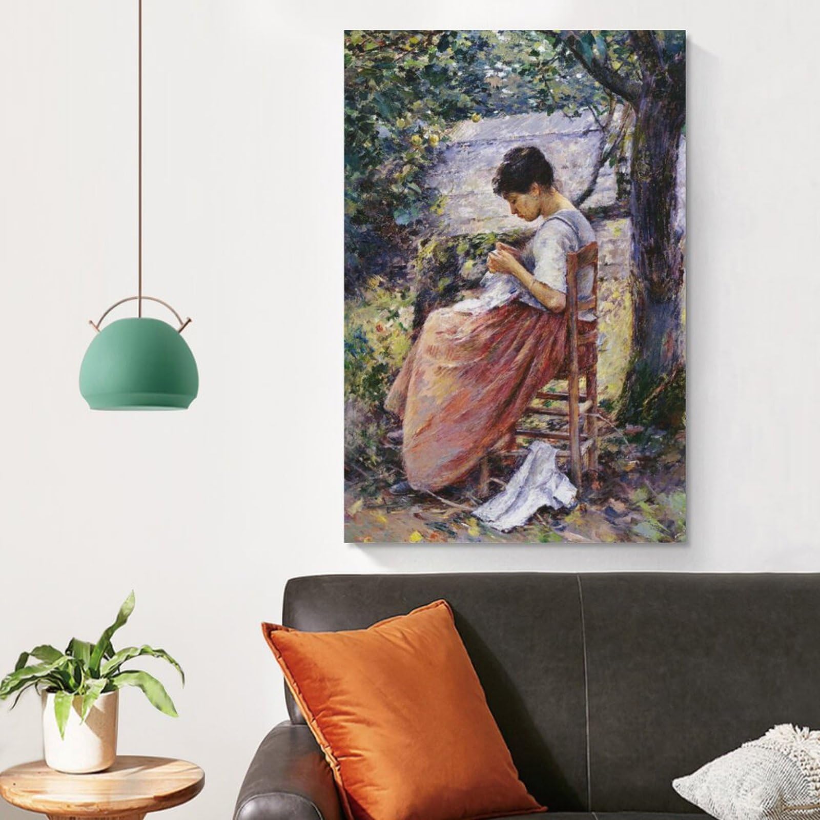 ロビン　油絵 ロビン鳥の絵画オリジナルの鳥の壁アート動物アートワークミニ油絵