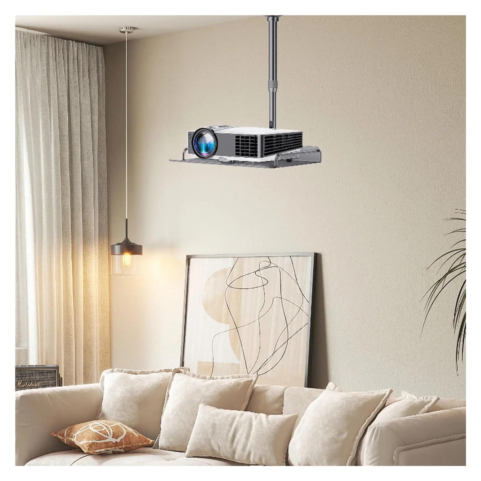 Supporto a soffitto for proiettore, staffa for vassoio, ufficio domestico | Piattaforma vassoio, Supporto telecamera, Utilizzo a soffitto a parete, Videoconferenza(Adjust 20 to 40cm)