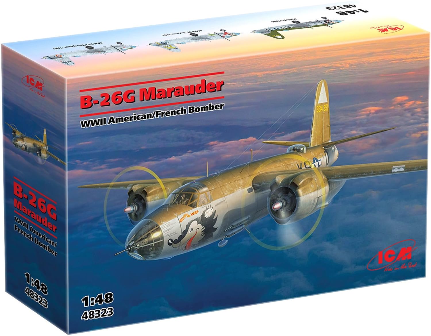 ICM 48323 - 1:48 B-26G Marauder, WWII American/France Bomber - Neu