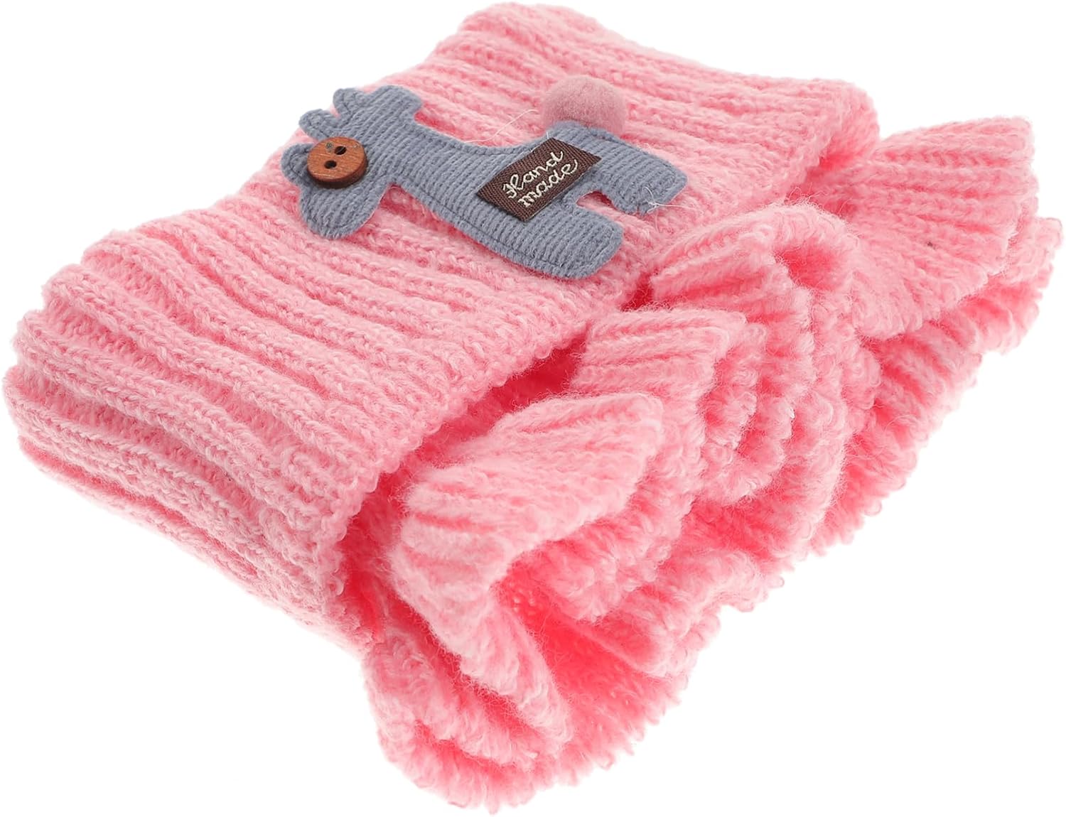 VALICLUD Boy Girl Knitted Scarf for Toddlers Warm Neck Warmer Cartoon Design for Boys and Girls Lightweight and Adorable for Cold Weather