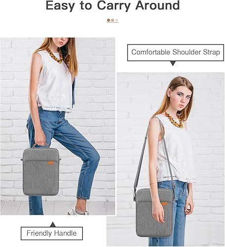 Vista 125 de MoKo Funda para tablet de 9 a 11 pulgadas, con asa para el hombro, se adapta a iPad Air M3 de 11 pulgadas, iPad A16 2025, Pro de 11 pulgadas, iPad