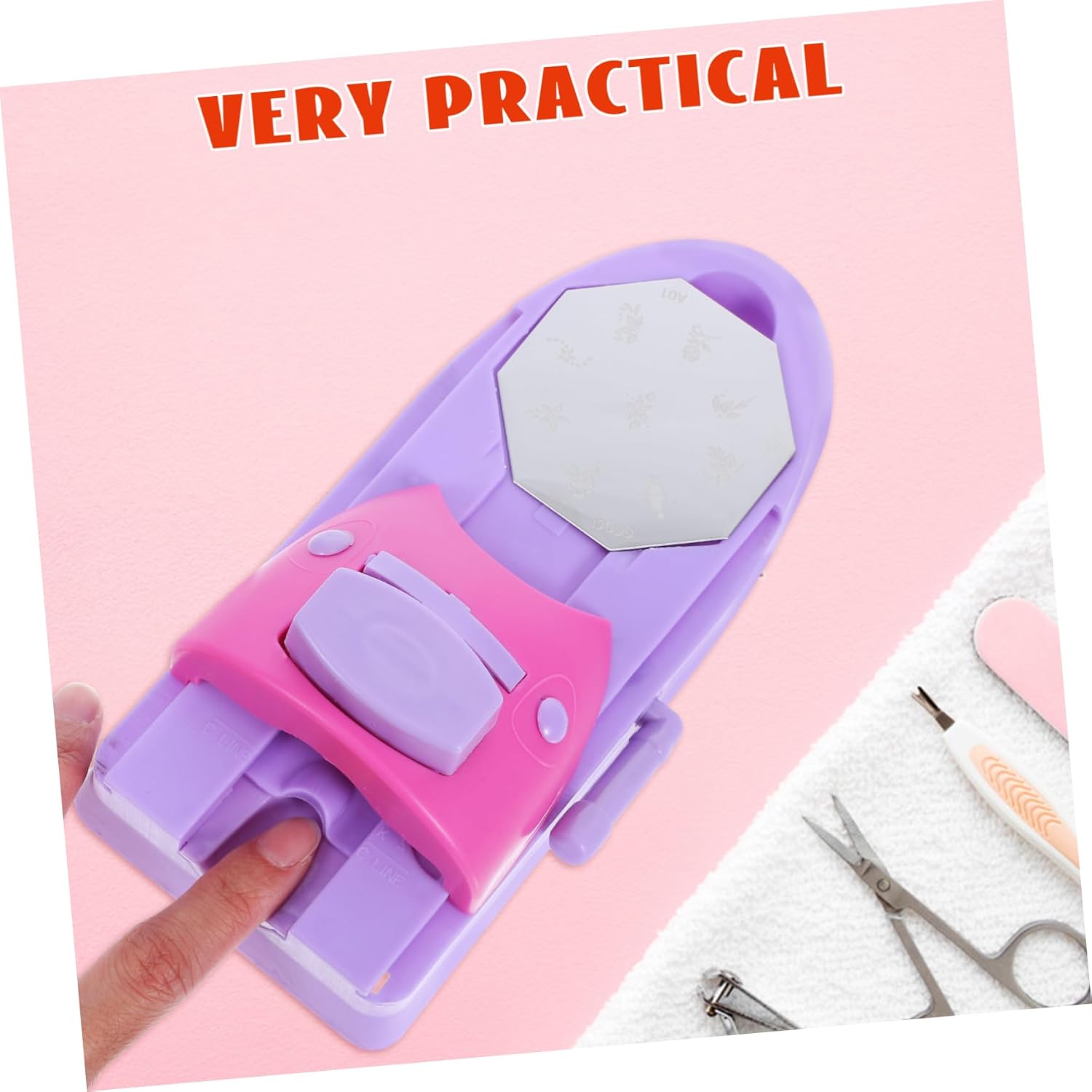 Ipetboom Professional Nail Stamping Kit with Multiple Designs Durable Nail Art Printer for Manicure Use French Tip Stamp for Home and Salon Use