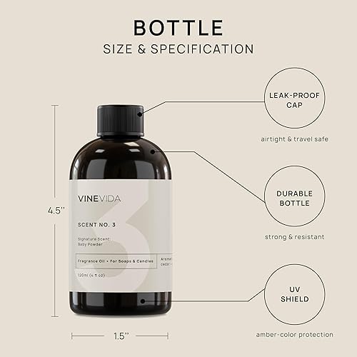 Miniatura 395 de VINEVIDA Aceite de fragancia de cuero genuino para fabricación de velas y fabricación de jabón, aromas de velas prémium para velas de soja
