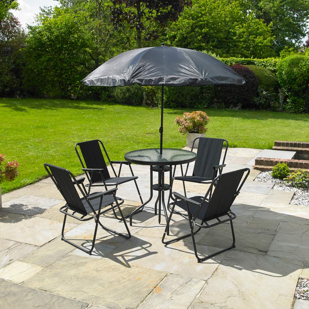 Buy Kingfisher 6 Piece Patio Dining Set 4 Seater Outdoor Garden