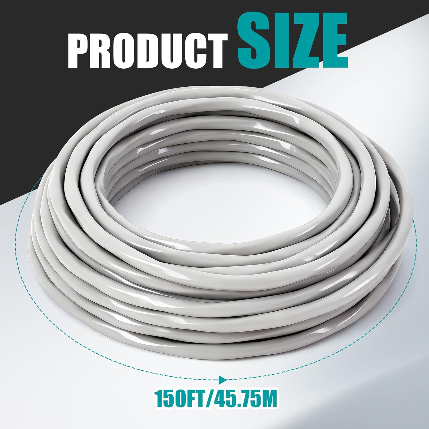 Copkim 150' 4-4-4-6 SER Aluminum Service Entrance Cable, Stranded 600V Electrical Wire for Above Ground Feeder/Panel Connections