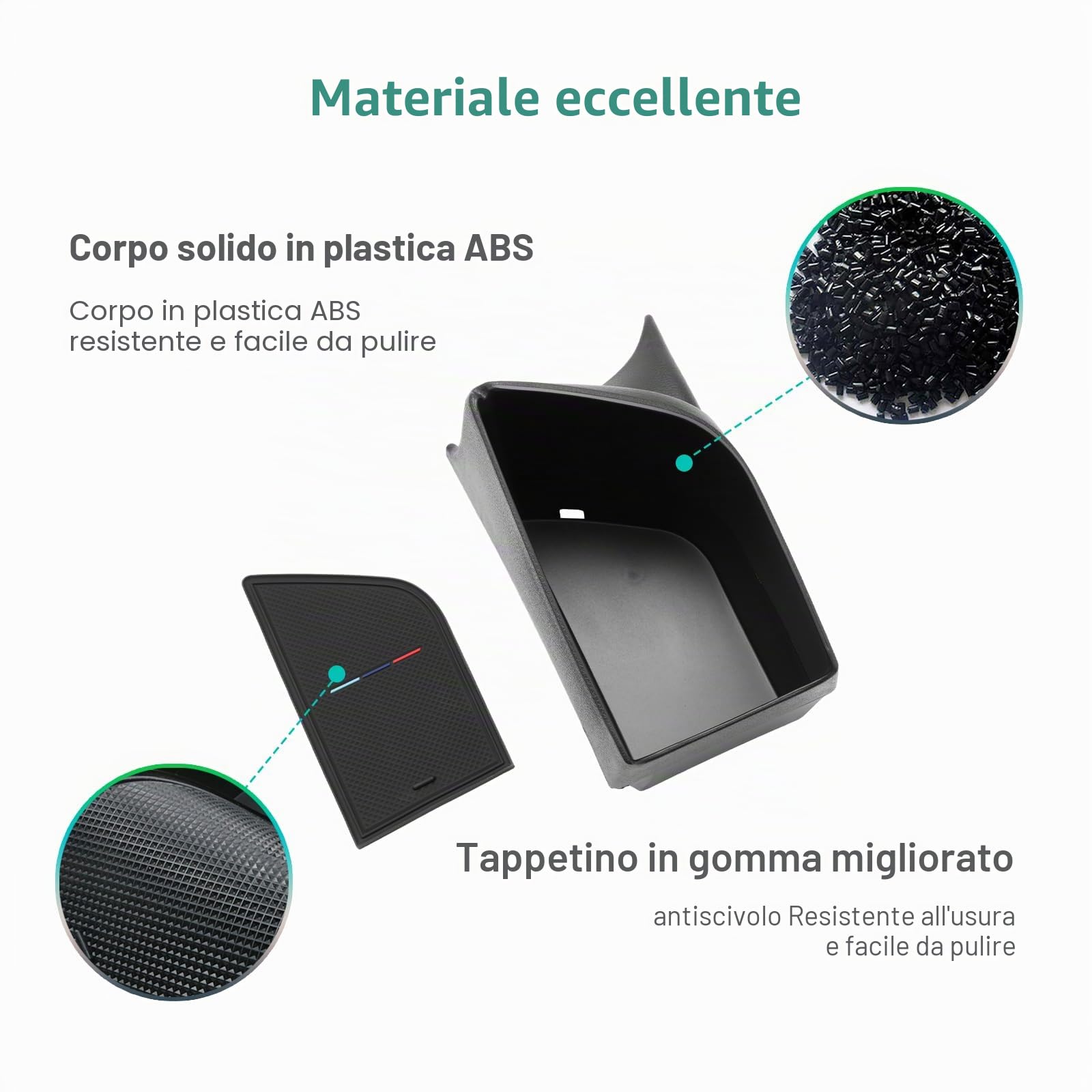 GAFAT Compatibile con BMW X1 F48/ X2 F39 2016-2022 Contenitore per Console Centrale, X1 F48 Organizer per Braccioli, Vano Portaoggetti, X1 F48 Accessori, X2 F39 Accessori (Nero)