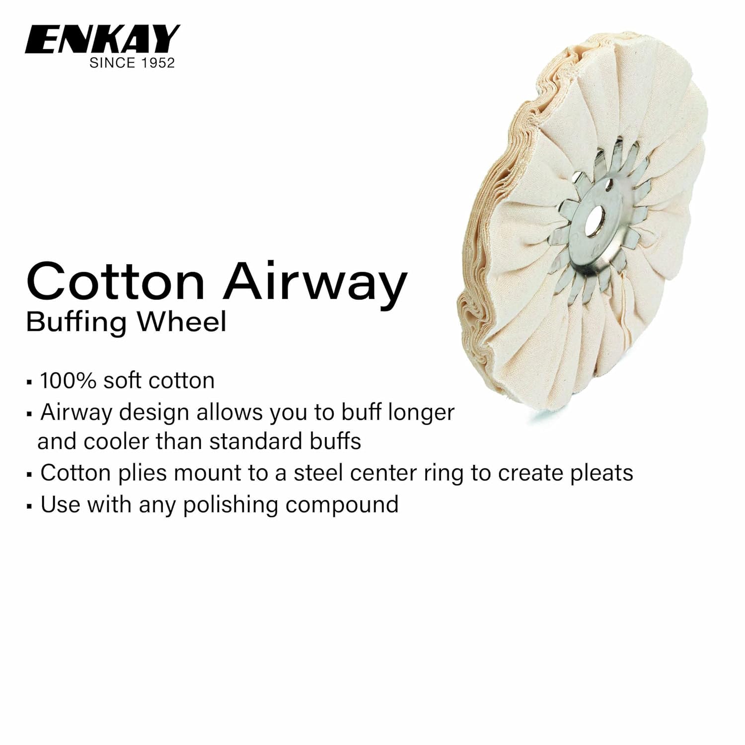 Cotton Airway Buffing Wheel, 10"