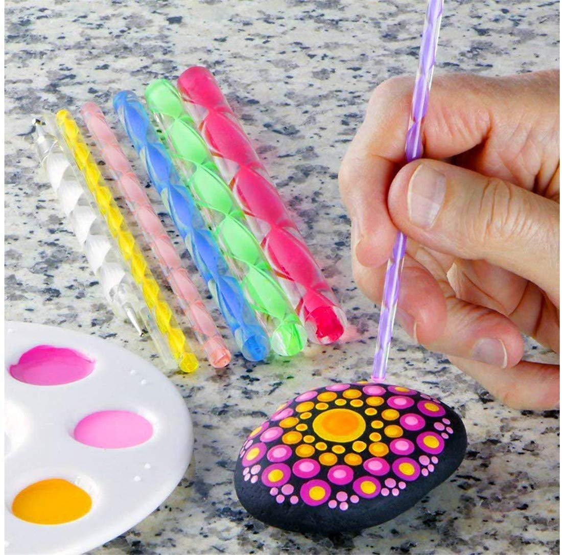 Lot De 33 Outils De Pointillage Avec Pochoirs, Pinceaux