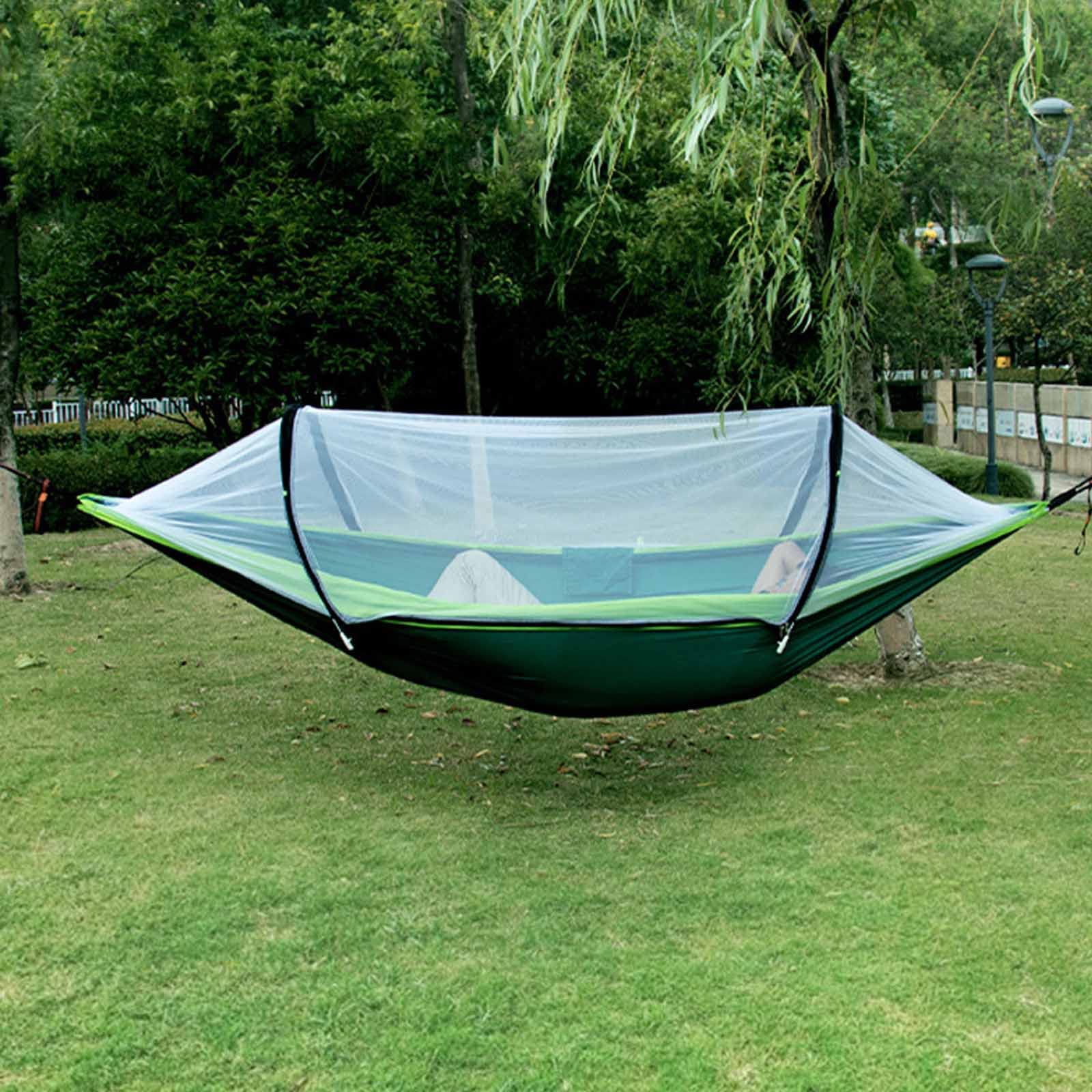 Hamacs pour L'extérieur, Hamacs De Camping 260 * 140 Cm (Max 660 LB), avec Mousqueton en Métal, Cordes d'arbre Et Sac De Voyage, Idéal pour La Randonnée, La Randonnée, L'extérieur, Marron