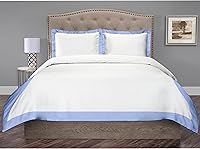 Vista 10 de Hotel Luxury - Juego de funda de edredón de 3 piezas de doble tono, 800 hilos, 100% algodón orgánico colección de ropa de cama premium Super King